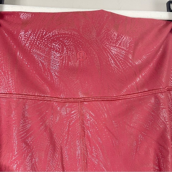 Lululemon Wunder Under High-Rise Tight 28" Shine Womens 8 W5CVZS Pink Foil - Picture 4 of 6